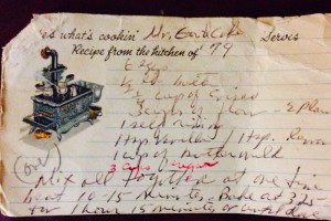 A Ms. Boston recipe in Ava's mother's handwriting
