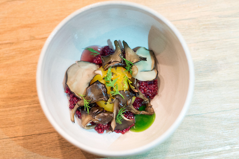 DUCK EGG, MUSHROOM, and BLOOD PORRIDGE